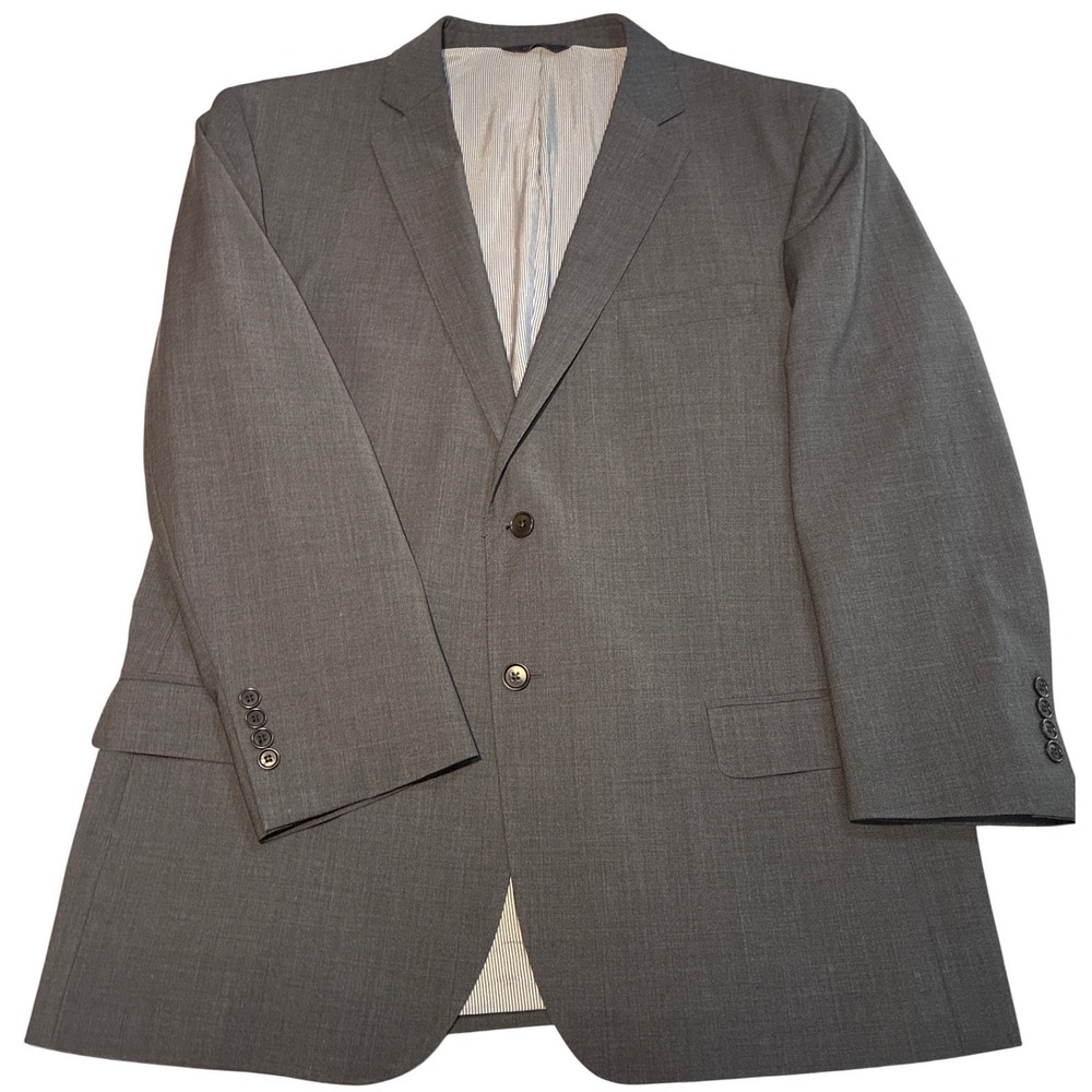 Brooks Brothers Explorer Blazer 46R Gray Madison Fit Stretch Travel Sport Coat